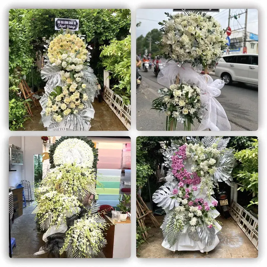 Bốn mẫu hoa đám tang Thới Lai