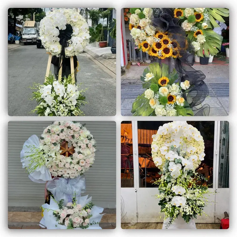 Bốn mẫu hoa đám tang Thuận Châu