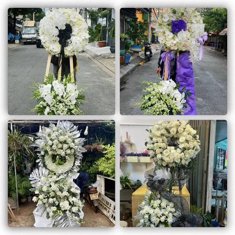 Bốn mẫu hoa đám tang Tiên Điền