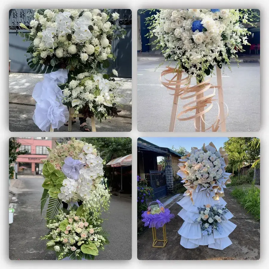 Bốn mẫu hoa đám tang Tiên Kỳ