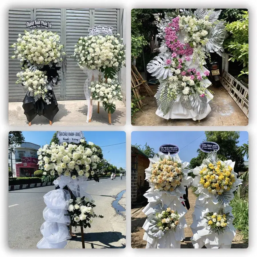 Bốn mẫu hoa đám tang Tiểu Cần