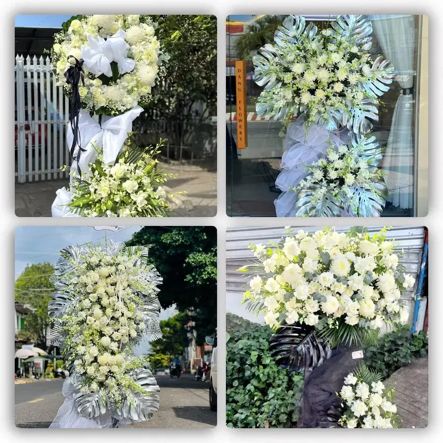 Bốn mẫu hoa đám tang Tịnh Biên
