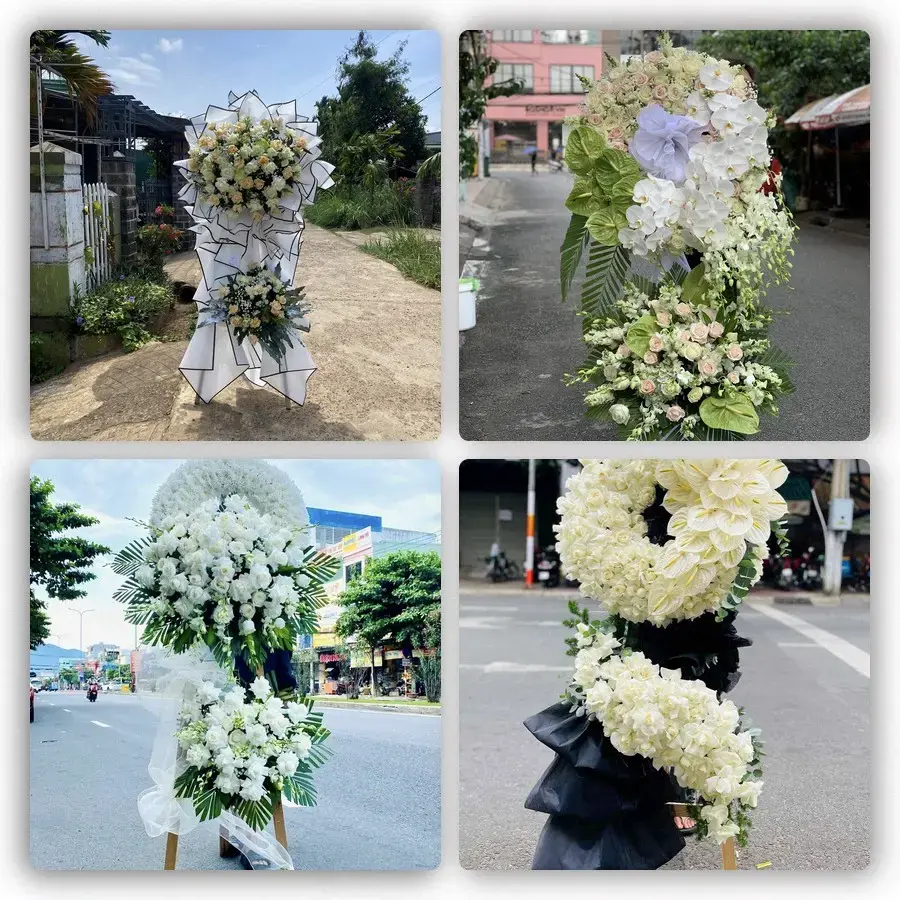 Bốn mẫu hoa đám tang Trà Ôn