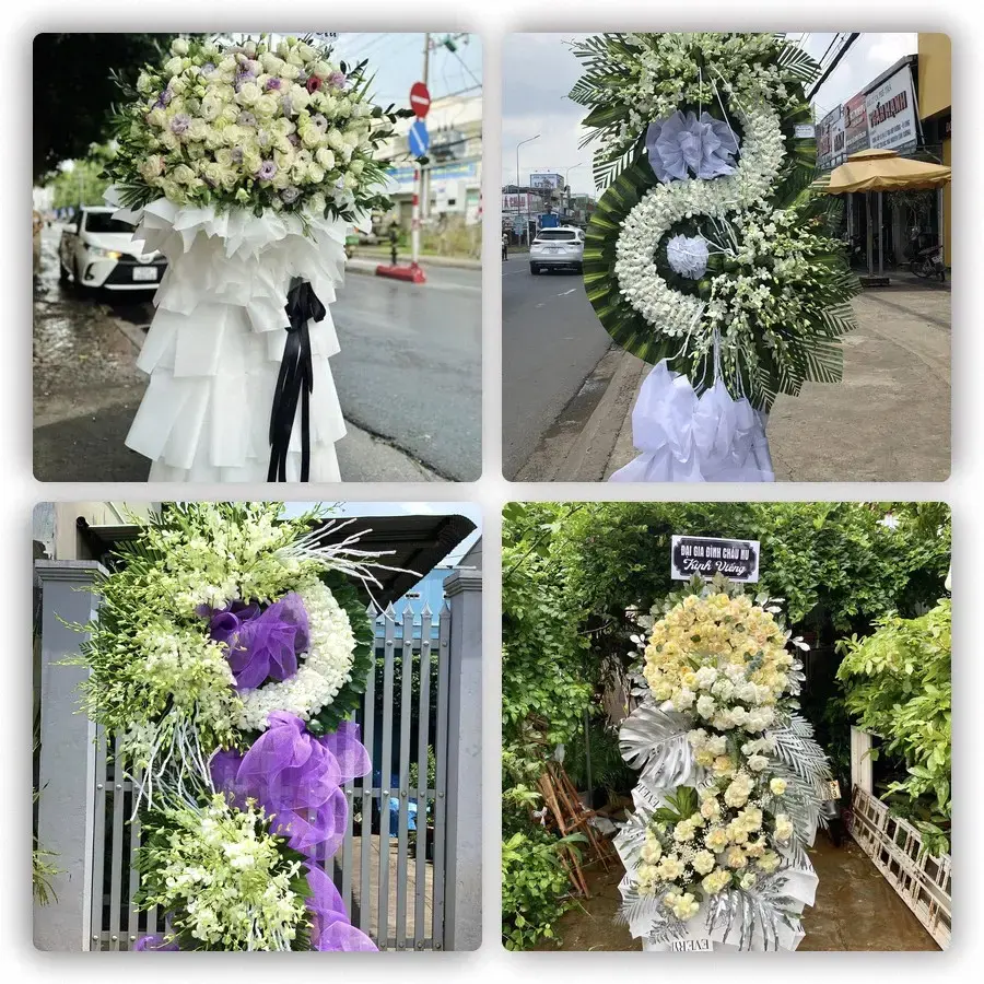 Bốn mẫu hoa đám tang Trà Vinh