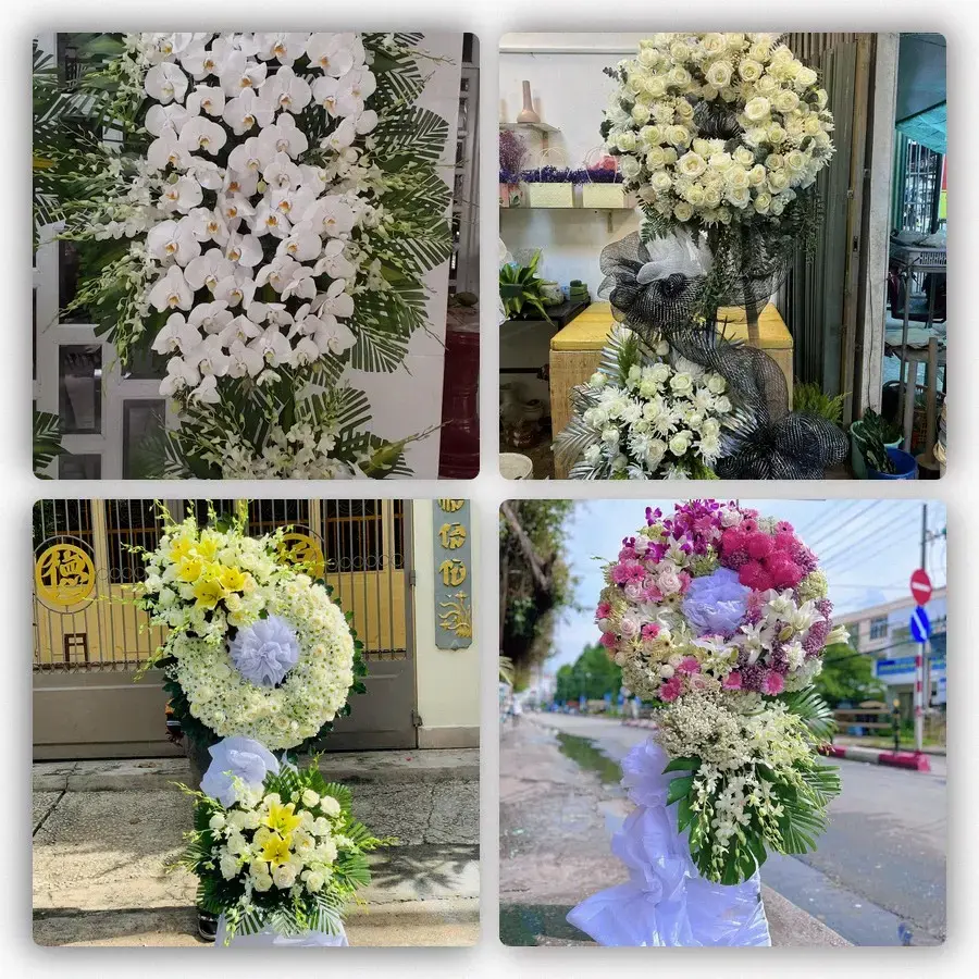 Bốn mẫu hoa đám tang Trà Xuân