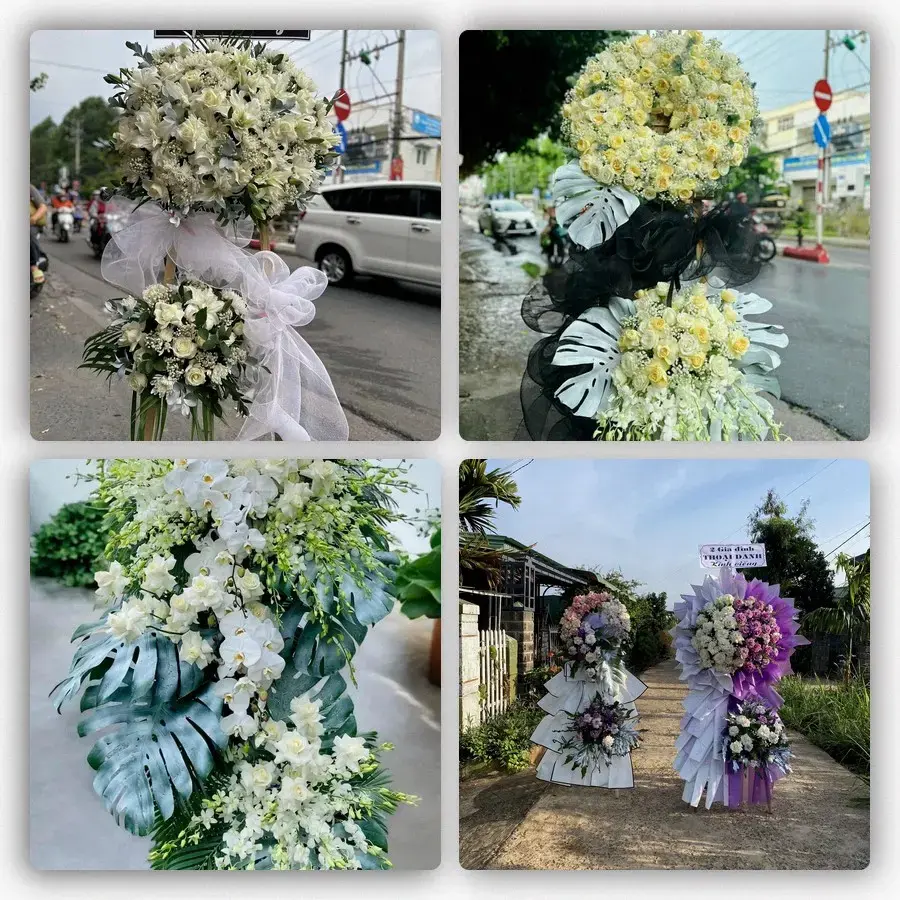 Bốn mẫu hoa đám tang Trạm Trôi