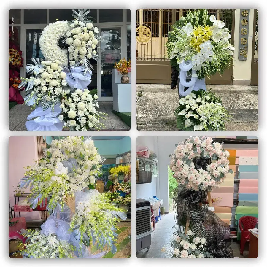 Bốn mẫu hoa đám tang Trần Cao
