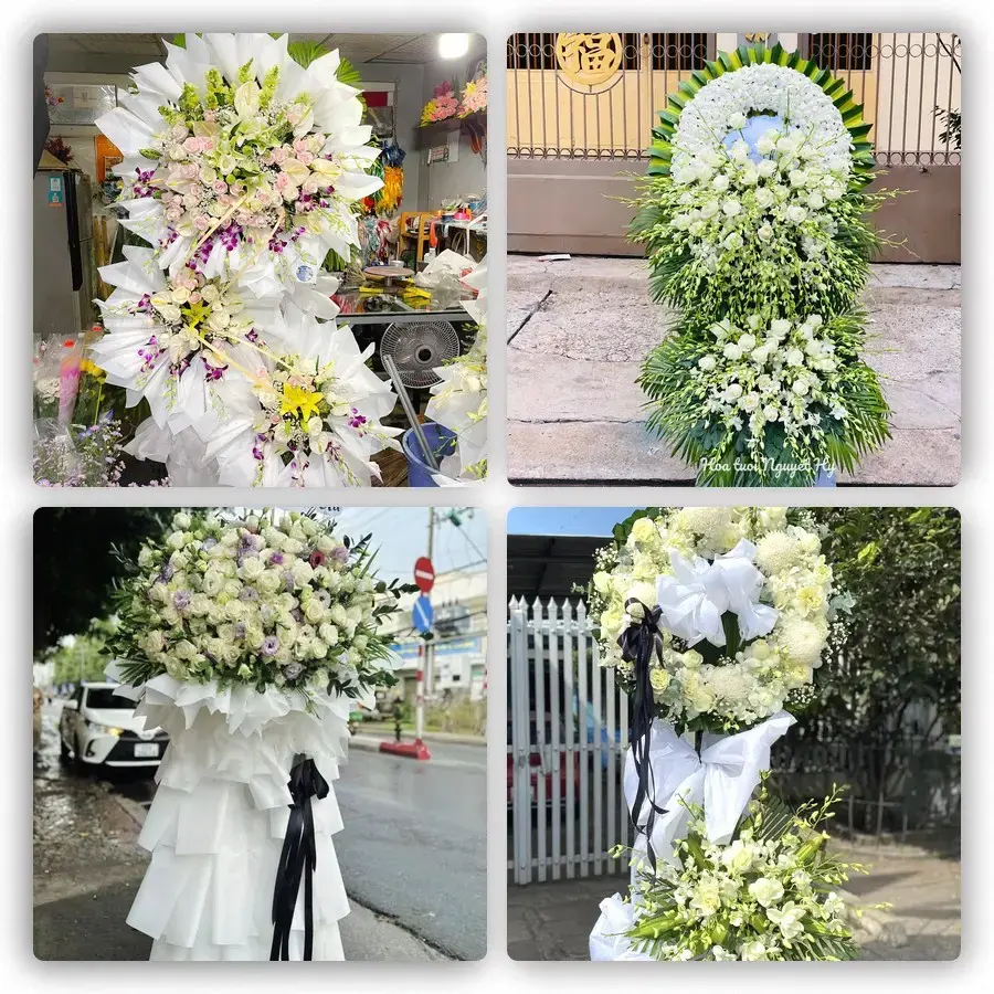 Bốn mẫu hoa đám tang Trần Đề