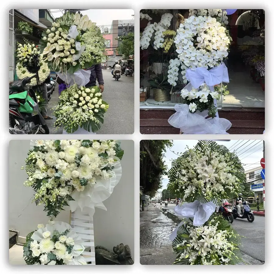 Bốn mẫu hoa đám tang Trảng Bom