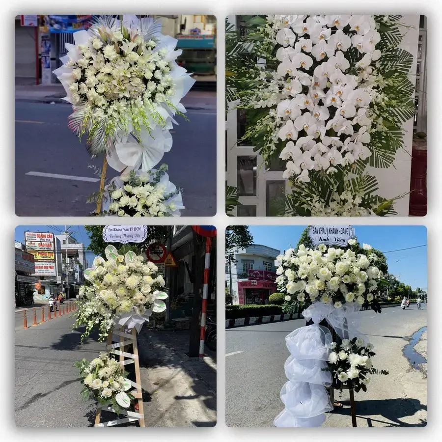 Bốn mẫu hoa đám tang Trâu Quỳ
