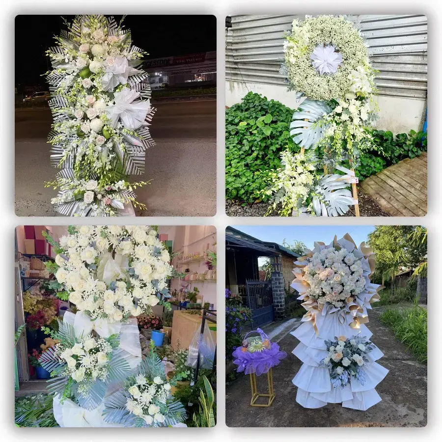 Bốn mẫu hoa đám tang Tri Tôn