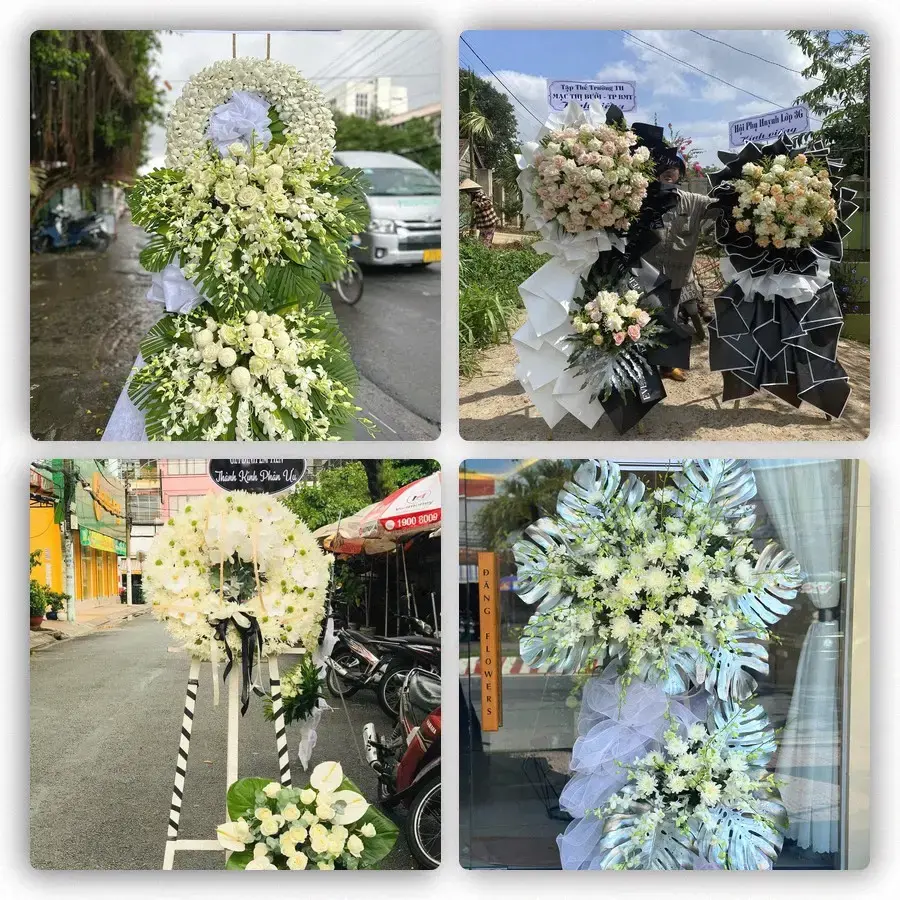 Bốn mẫu hoa đám tang Triệu Sơn