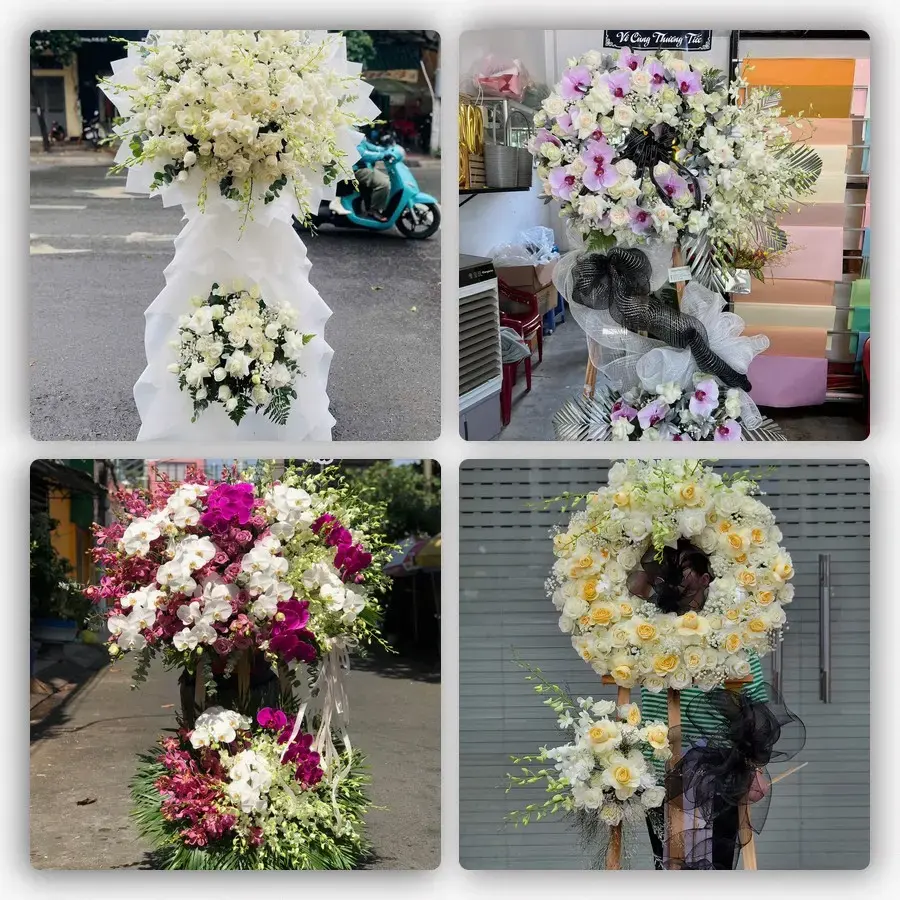 Bốn mẫu hoa đám tang Tứ Kỳ