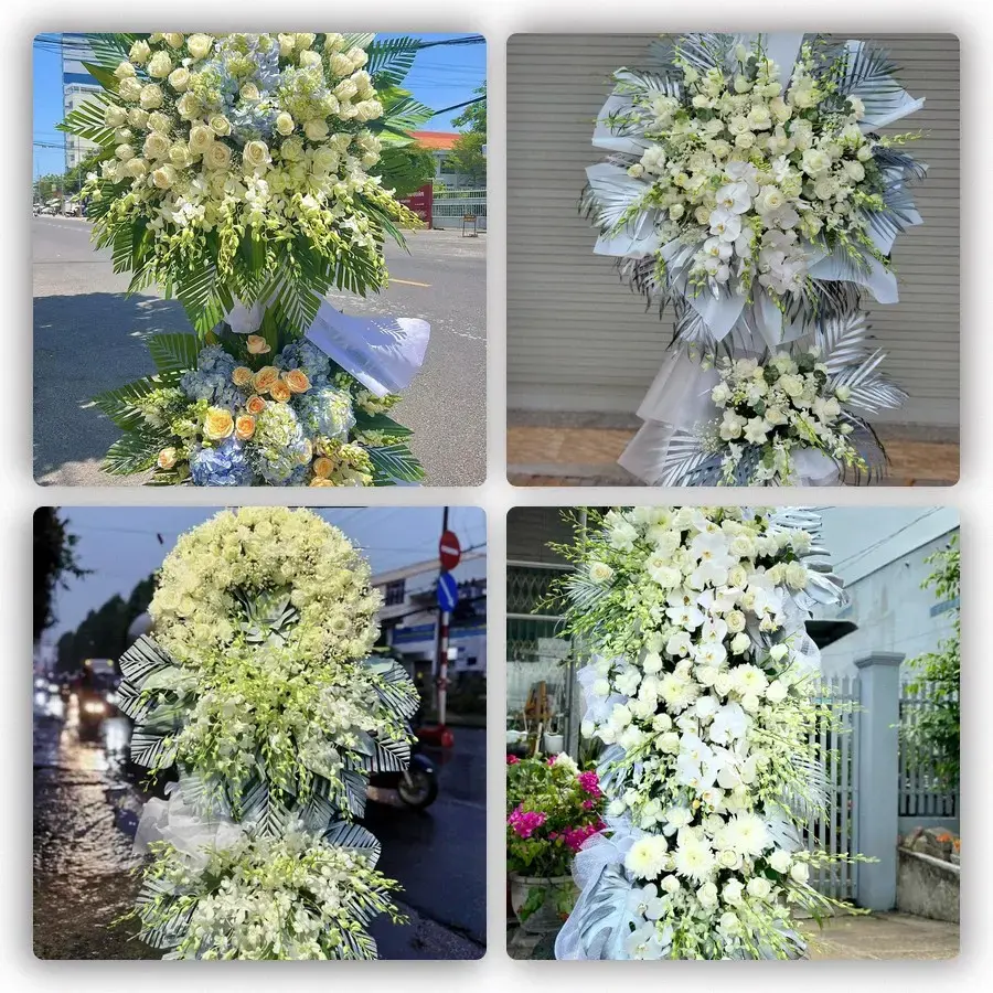 Bốn mẫu hoa đám tang Tủa Chùa