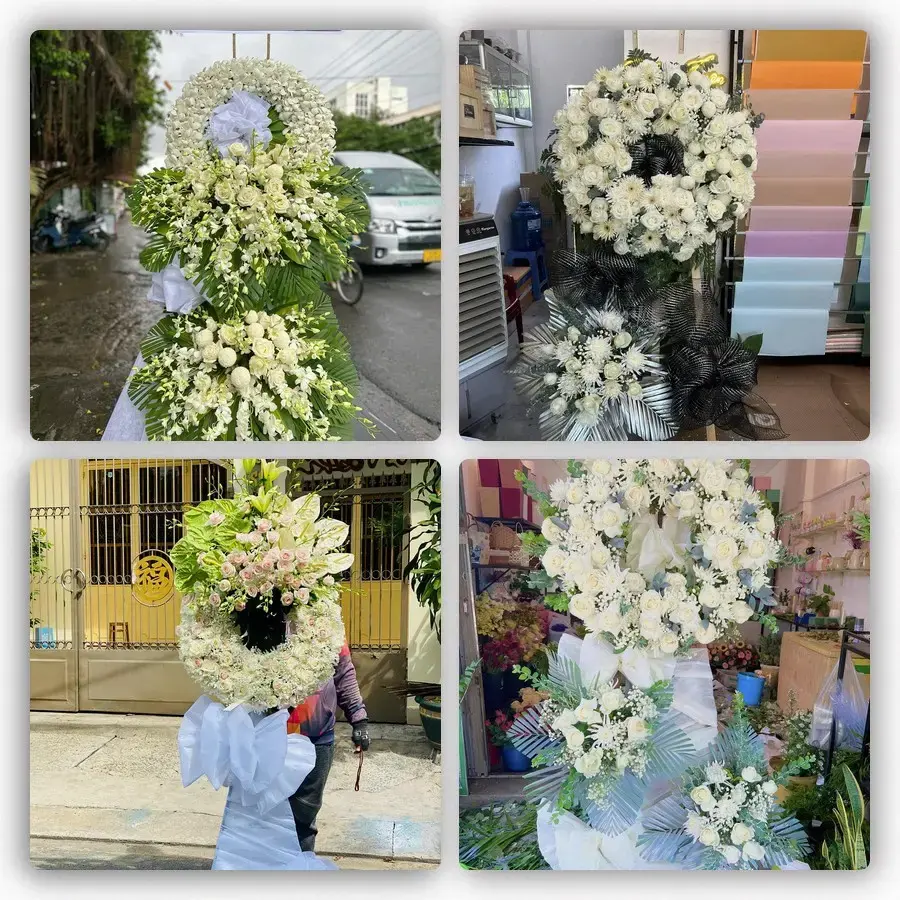 Bốn mẫu hoa đám tang Uông Bí