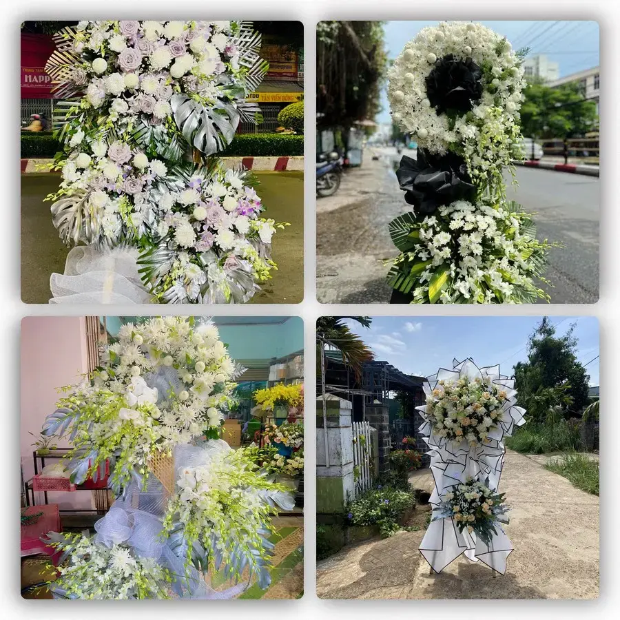Bốn mẫu hoa đám tang Vị Thanh