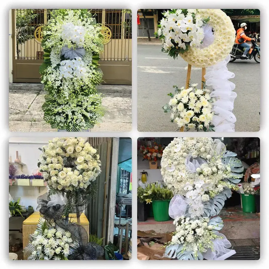 Bốn mẫu hoa đám tang Vĩnh An