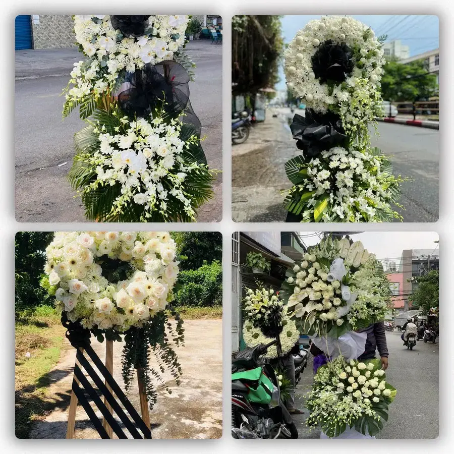 Bốn mẫu hoa đám tang Vĩnh Bảo
