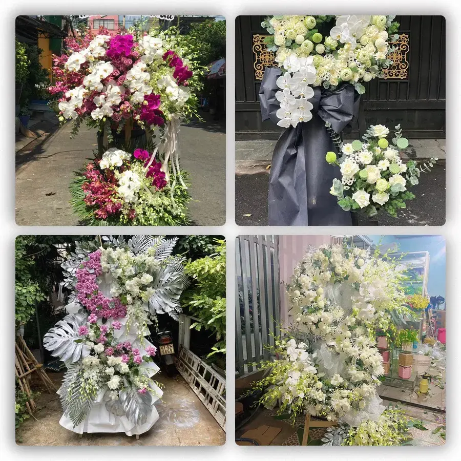 Bốn mẫu hoa đám tang Vĩnh Bình