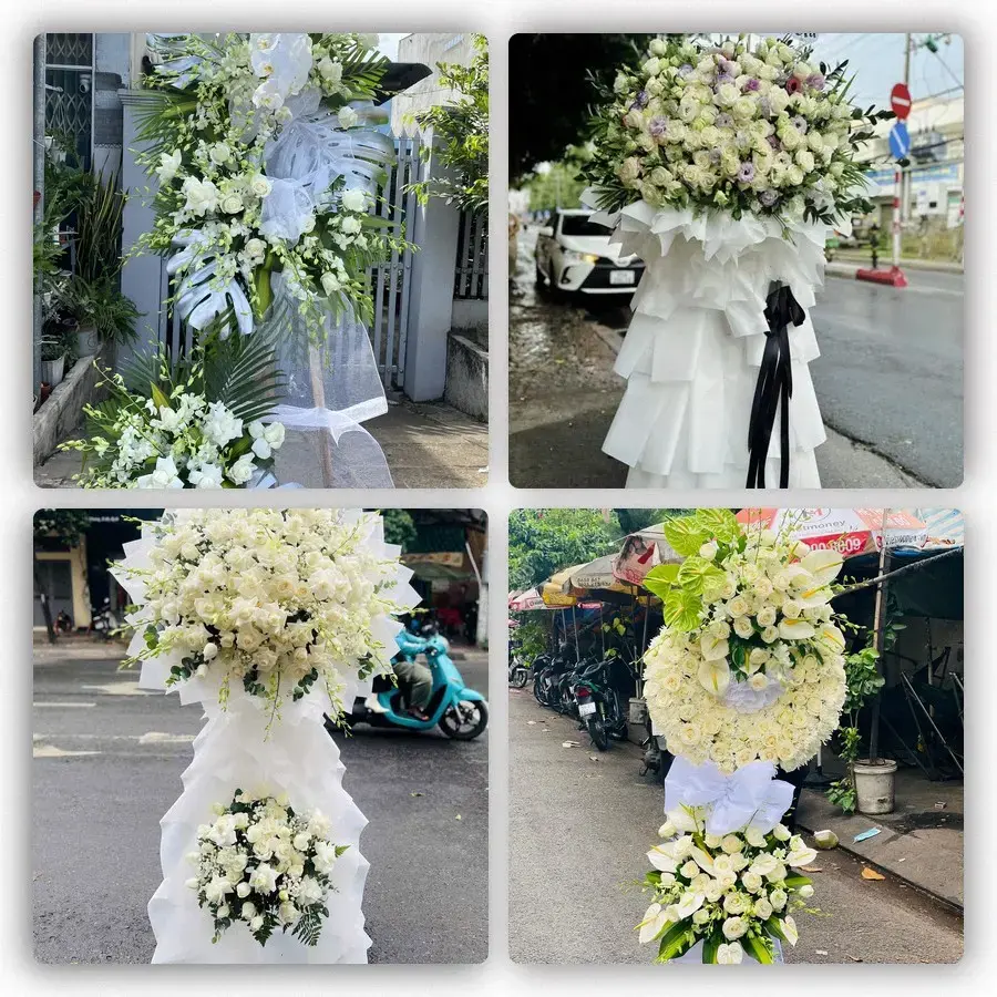 Bốn mẫu hoa đám tang Vĩnh Bình