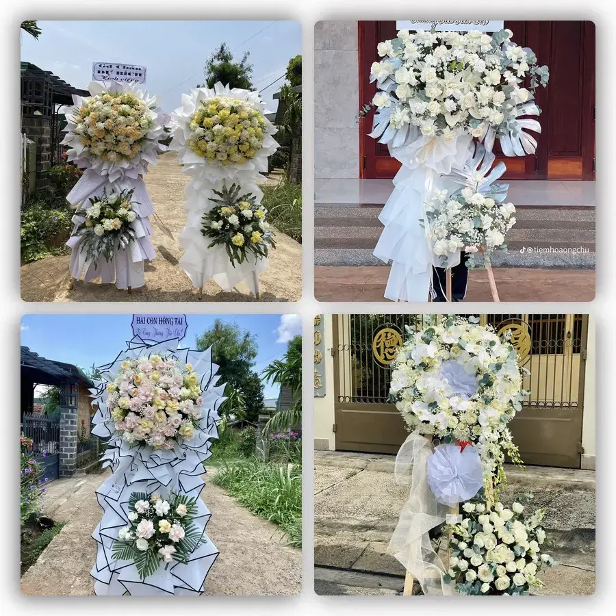 Bốn mẫu hoa đám tang Vĩnh Long