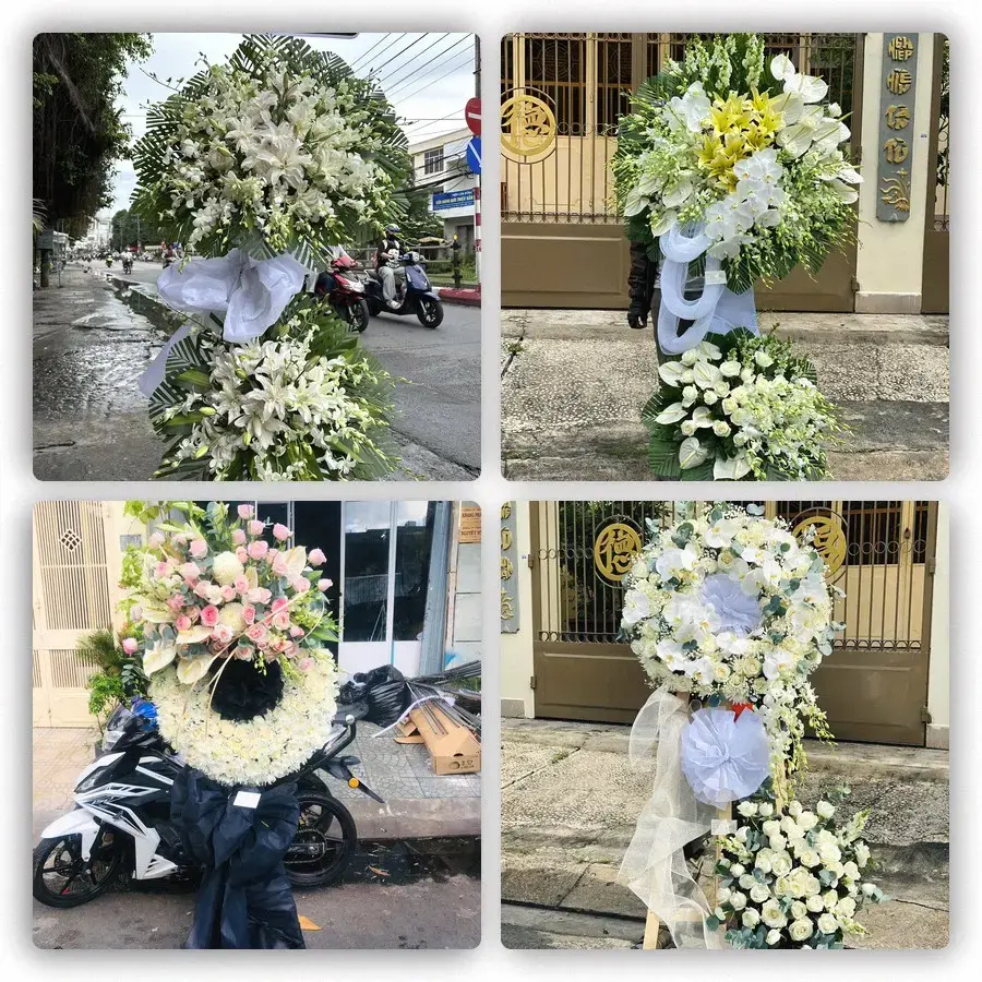 Bốn mẫu hoa đám tang Vinh