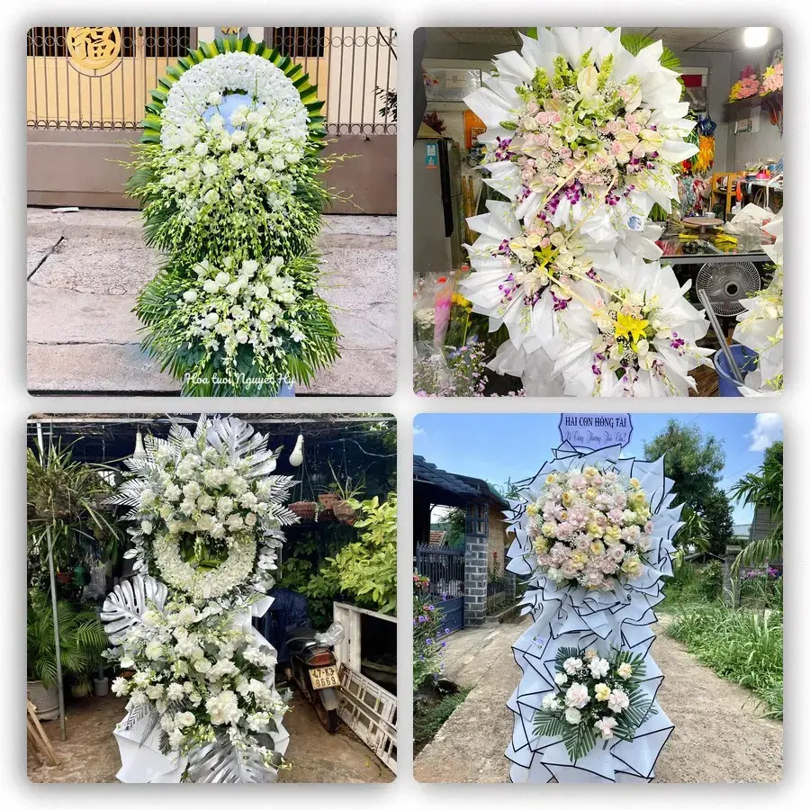 Bốn mẫu hoa đám tang Vinh Quang