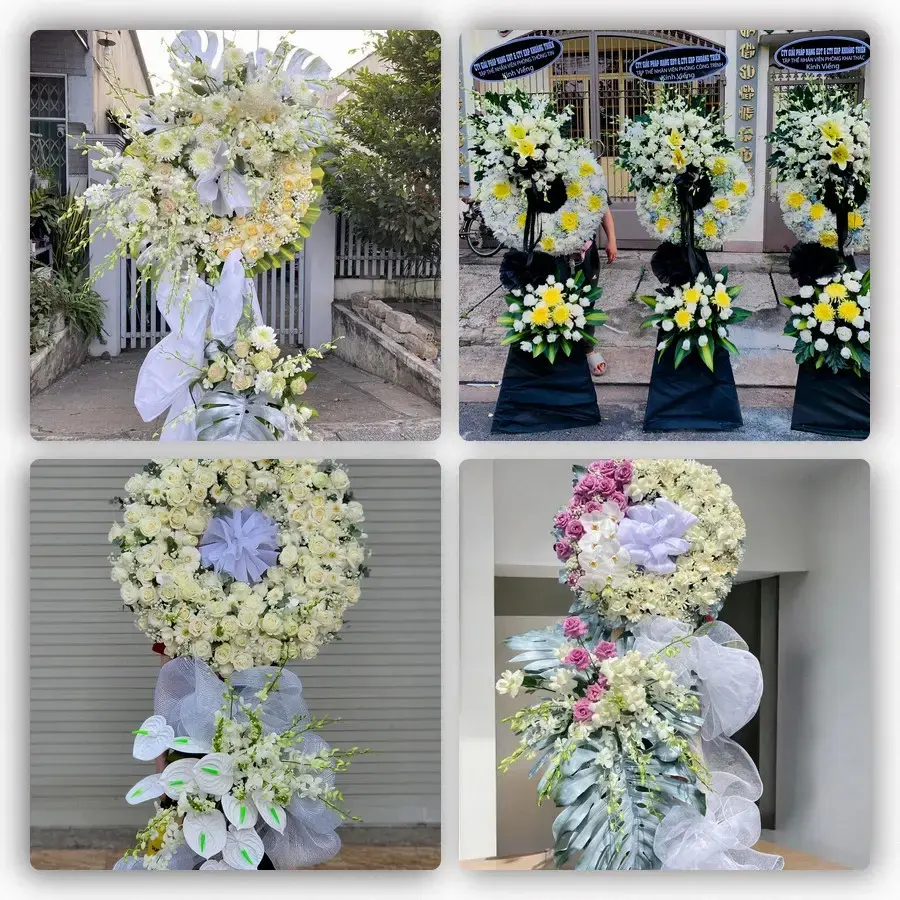 Bốn mẫu hoa đám tang Vĩnh Thạnh Trung