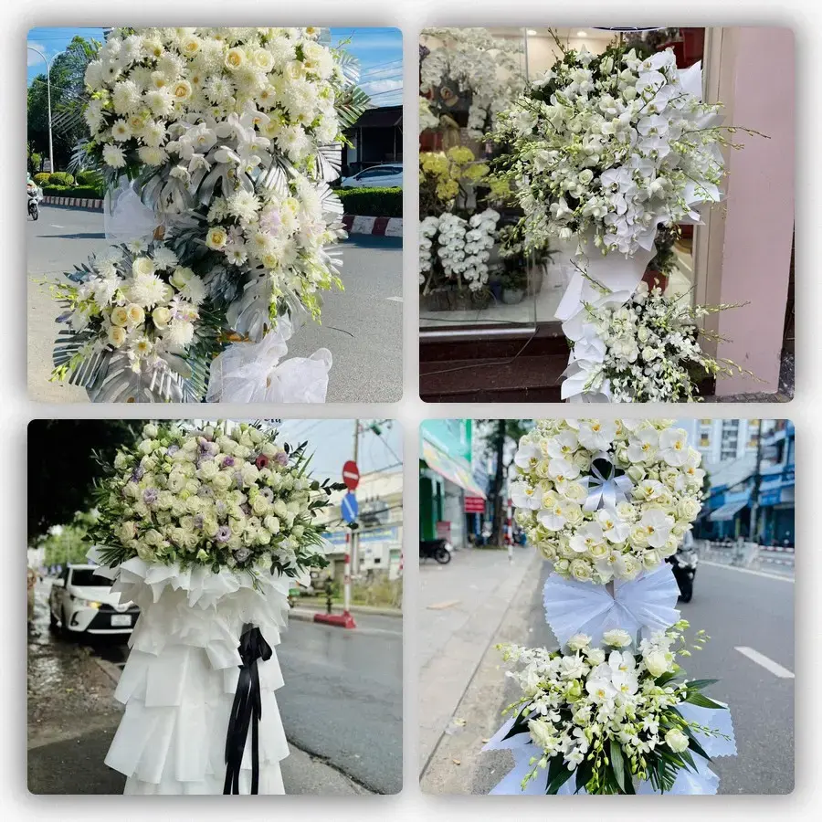 Bốn mẫu hoa đám tang Vĩnh Thuận