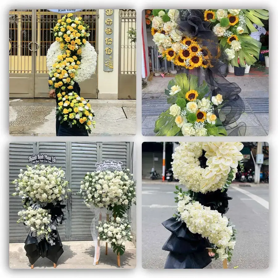 Bốn mẫu hoa đám tang Vĩnh Trụ