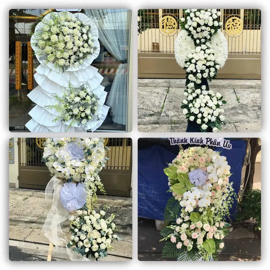 Bốn mẫu hoa đám tang Vĩnh Tường