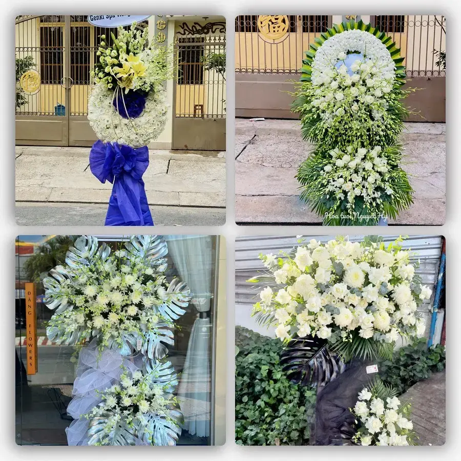 Bốn mẫu hoa đám tang Võ Xu