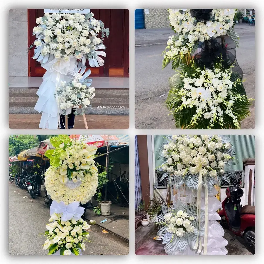 Bốn mẫu hoa đám tang Xuân An