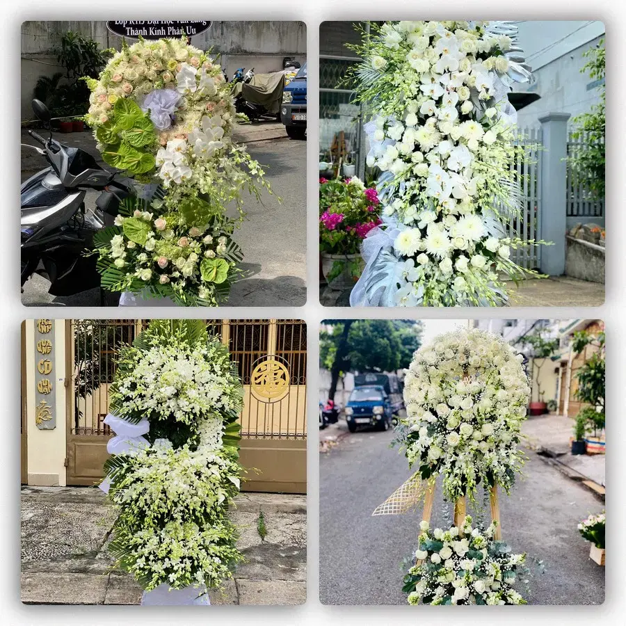 Bốn mẫu hoa đám tang Xuân Hòa