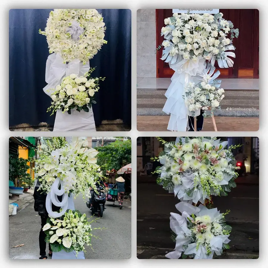 Bốn mẫu hoa đám tang Xuân Mai