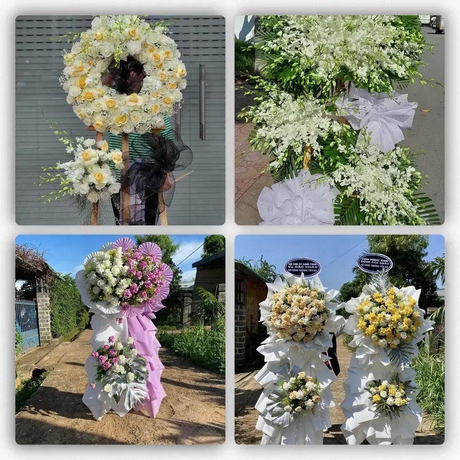 Bốn mẫu hoa đám tang Xuân Trường