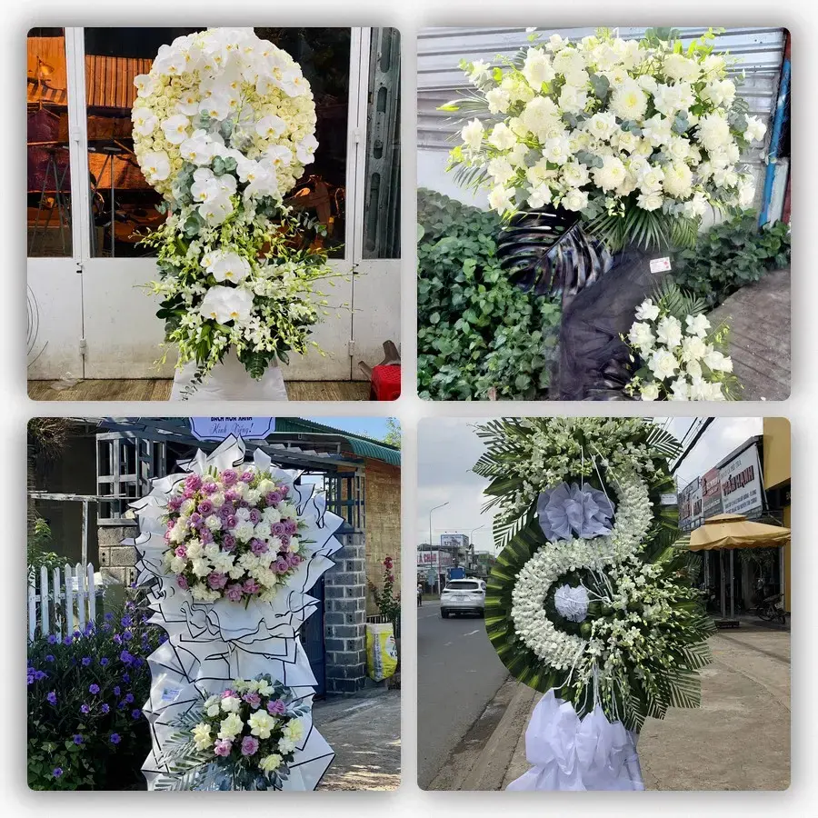 Bốn mẫu hoa đám tang Yên Bình
