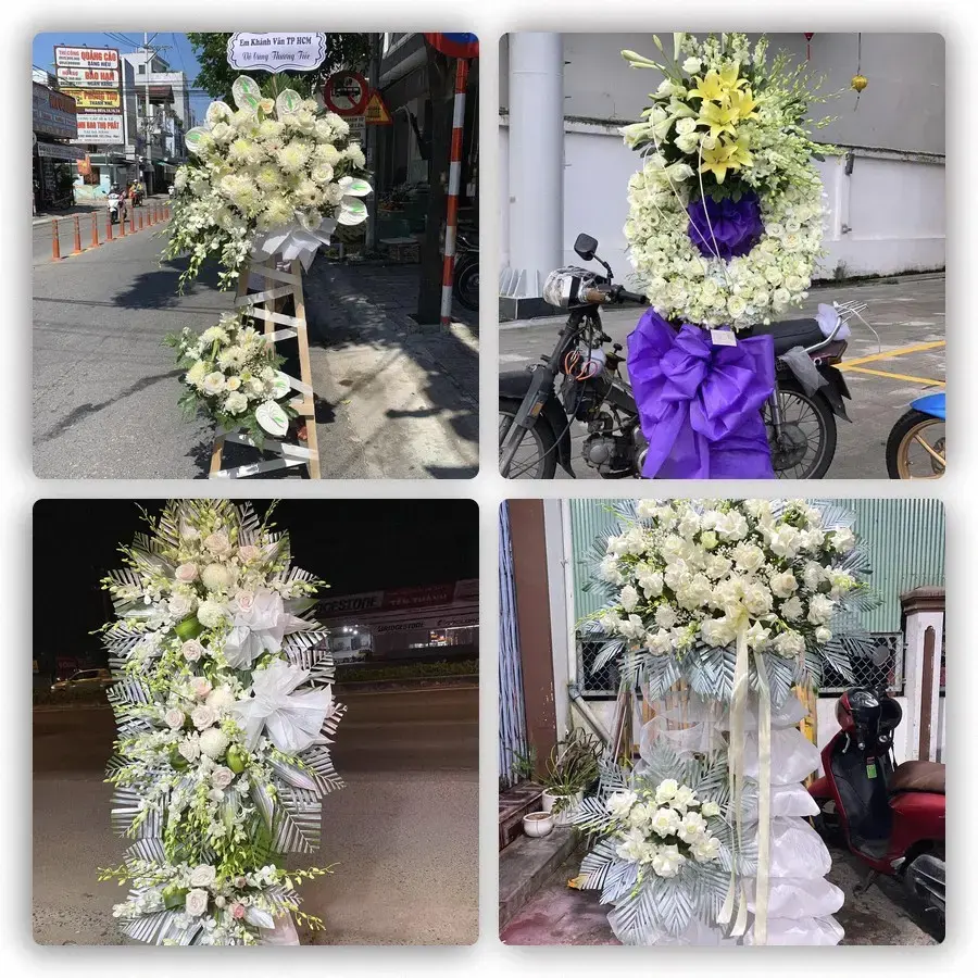 Bốn mẫu hoa đám tang Yên Bình