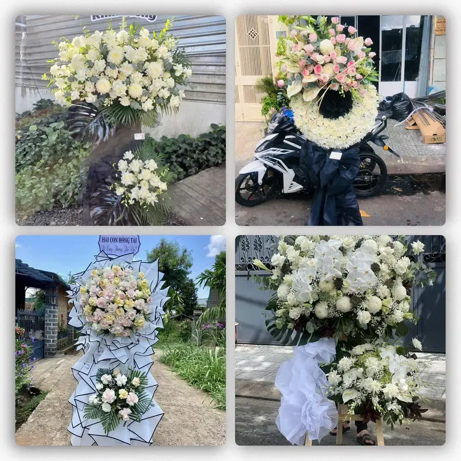 Bốn mẫu hoa đám tang Yên Định