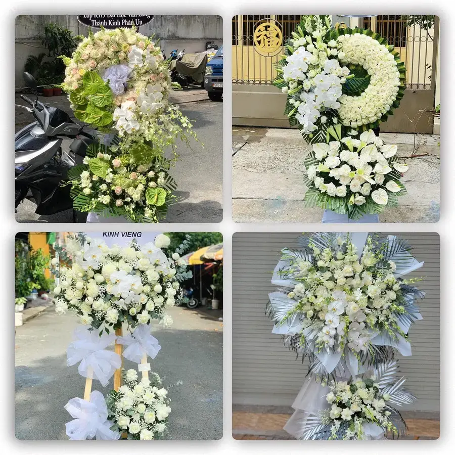 Bốn mẫu hoa đám tang Yên Lạc
