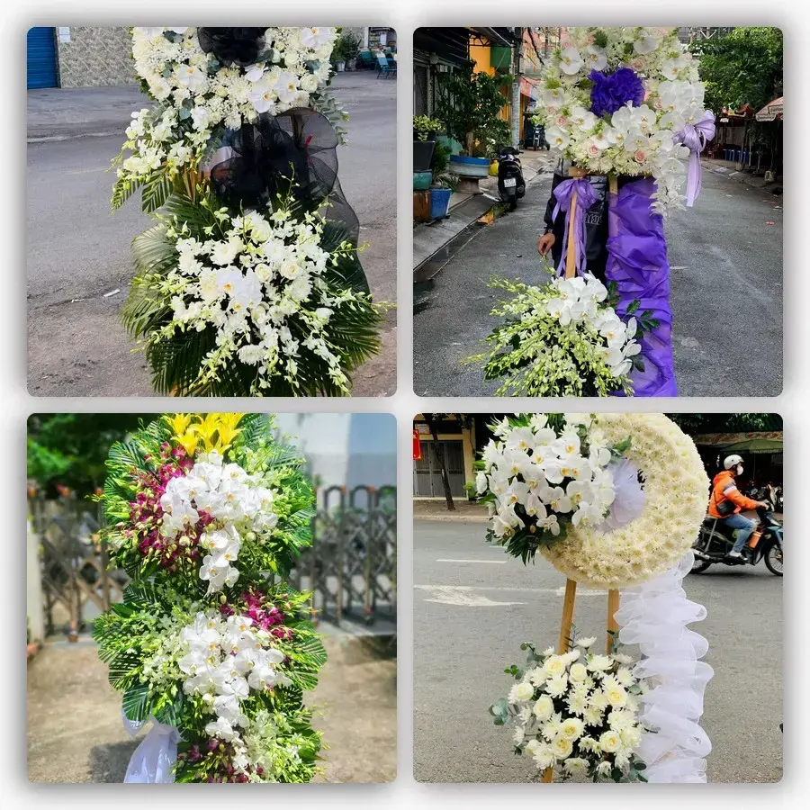 Bốn mẫu hoa đám tang Yên Lâm