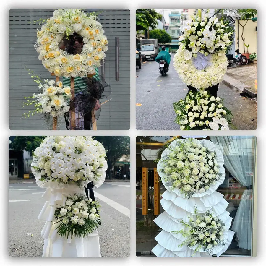 Bốn mẫu hoa đám tang Yên Sơn